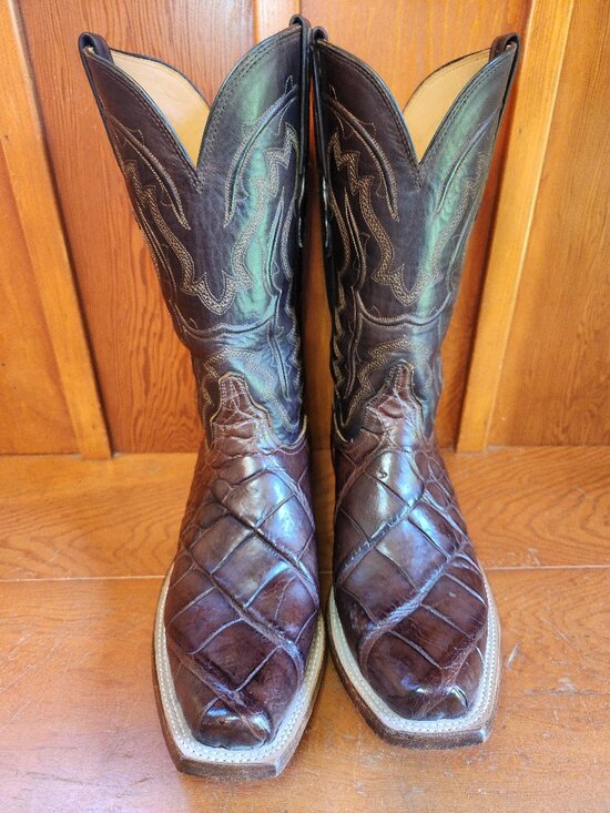 Lucchese Classics L1460 American Alligator Cowboy Boots Men’s 10E (Style L1460) main image 11